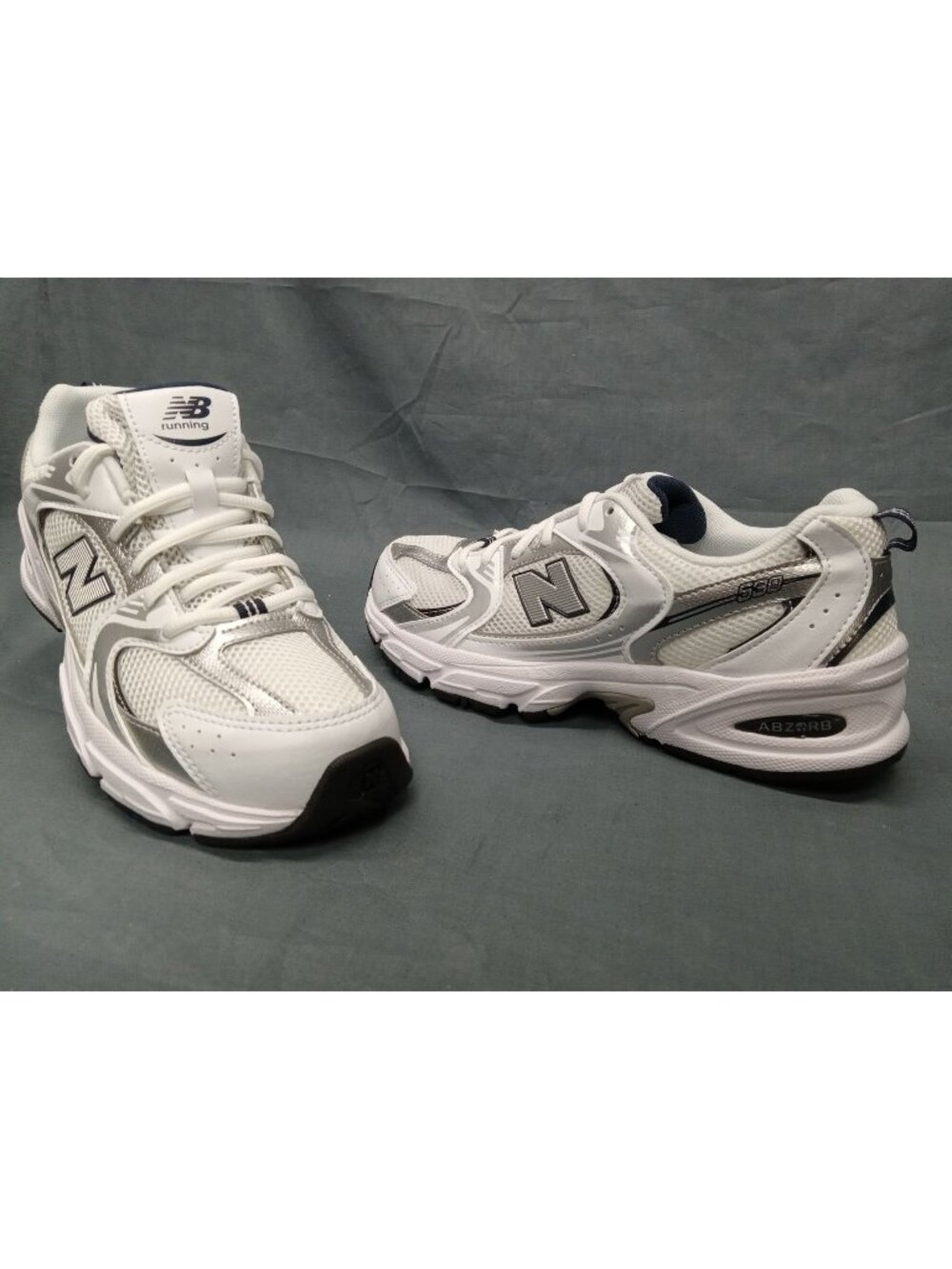 New Balance 530 Sneakers PZ530SB1 Slip-On White Blue Kids Size 2 NEW NO BOX!